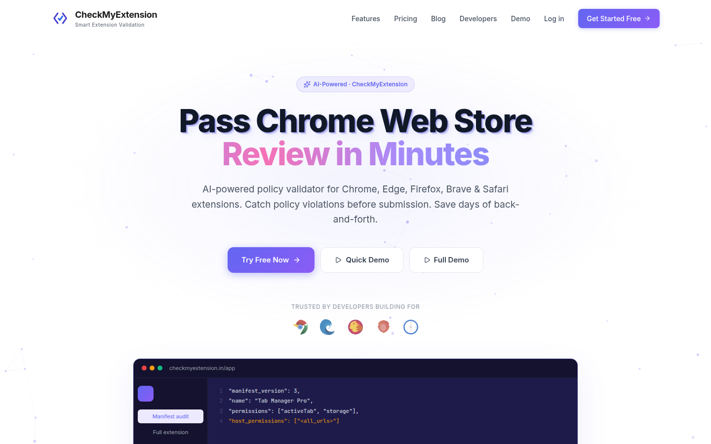 checkmyextension.in screenshot